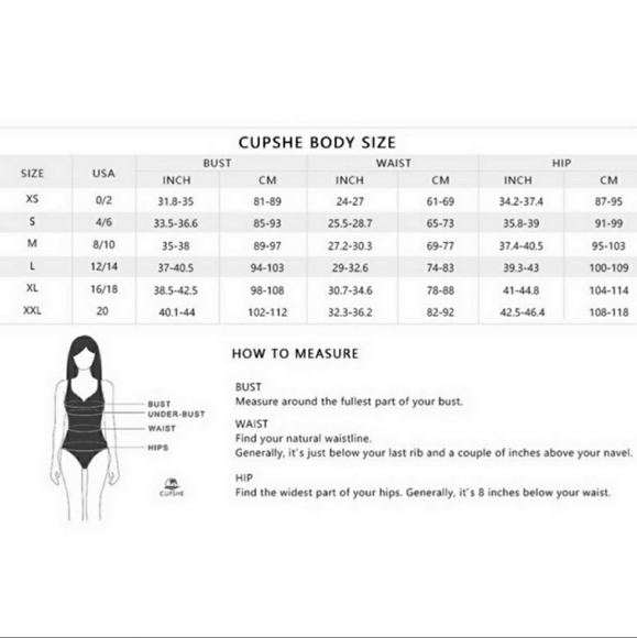 🖤🤍🩱NWT Cupshe Black & White Plunge One Piece Bathing Suit - Picture 7 of 10